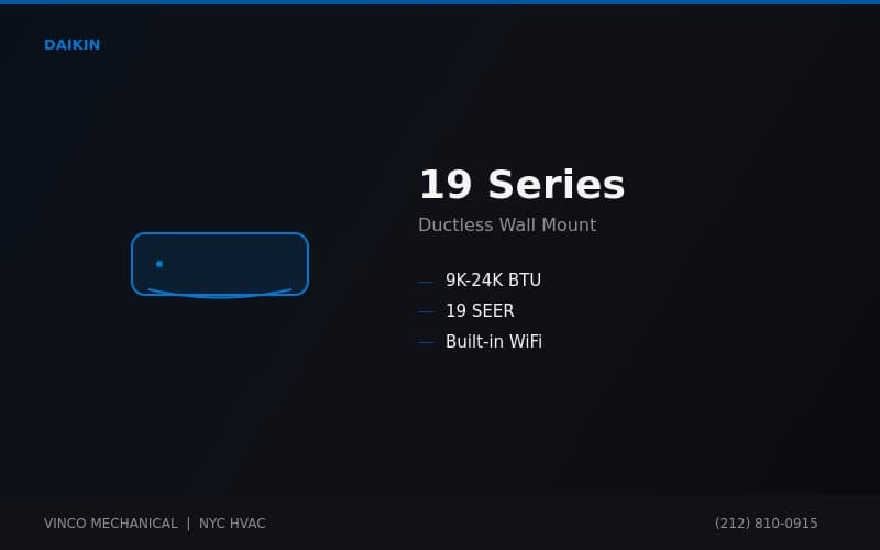 19 Series Wall Mount (Ductless Mini Split)