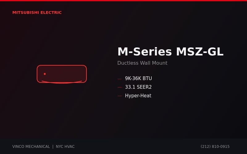 M-Series Wall Mount (Ductless Mini Split)